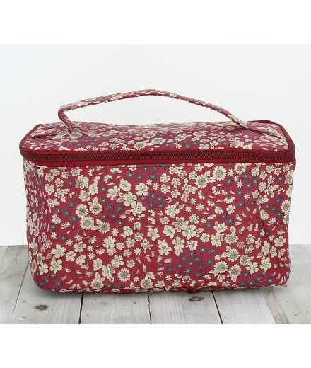 NECESER FLORES PEQ. GRANATE 13X26X13CM
